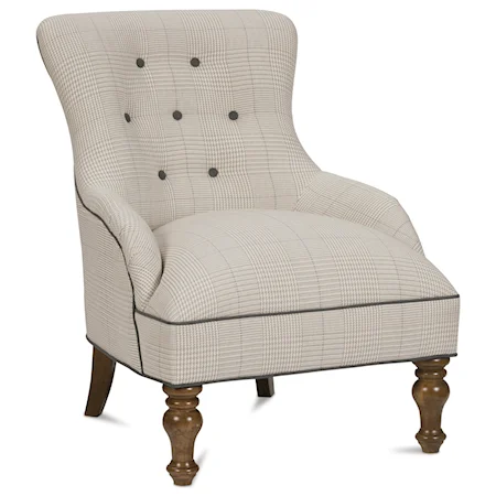 Birkin Tufted Back Accent Chair with Low Slope Arms